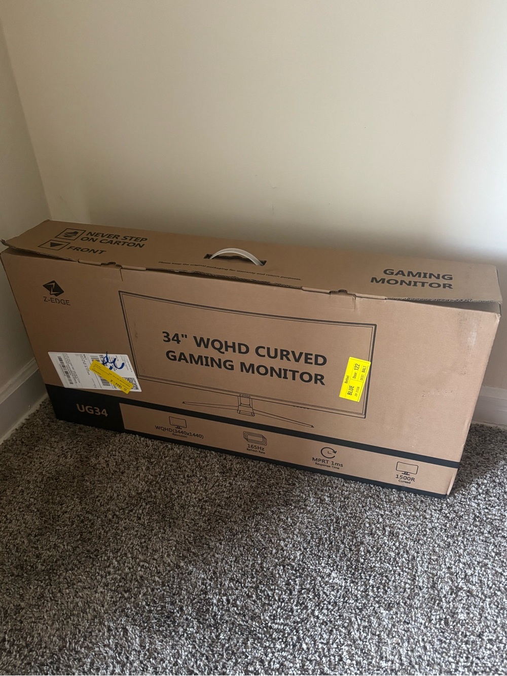 edge 34" WQHD Curved Gaming Monitor - Black